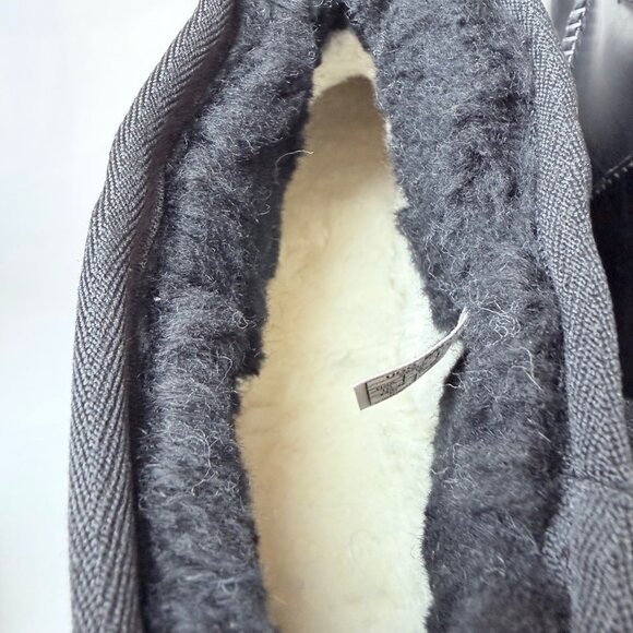 UGG Black Classic Ultra Mini Boots Regen Leather Winter Boots Men Size 10 - Picture 9 of 9